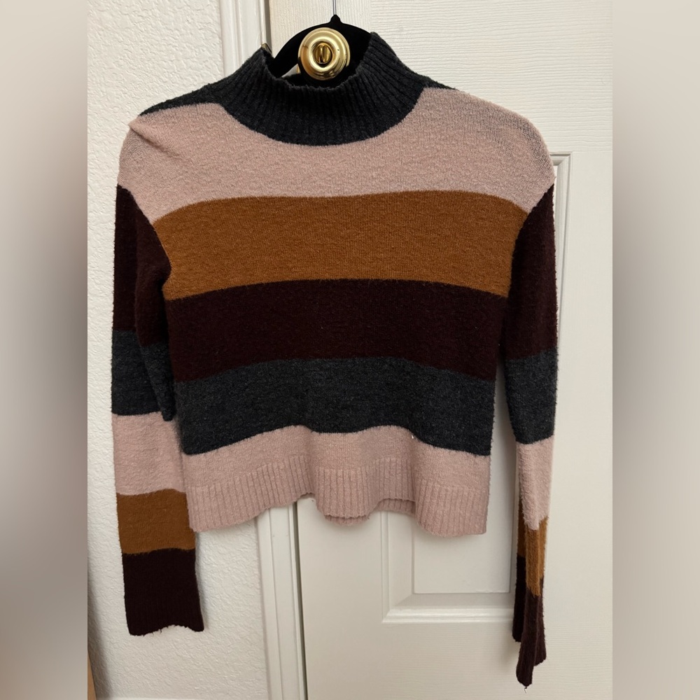 Express Colorblock Turtleneck Sweater